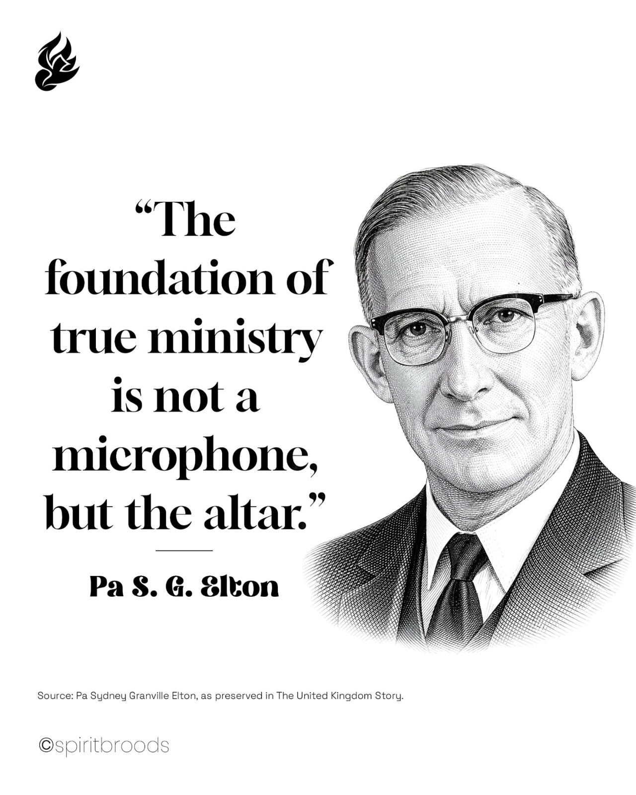 Pa Sydney Granville Elton quote card 4. Original Spirit Broods artwork.