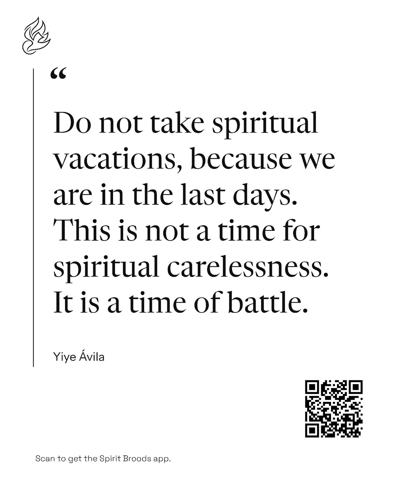 Yiye Ávila quote card 10. Original Spirit Broods artwork.